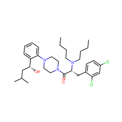 CCCCN(CCCC)[C@H](Cc1ccc(Cl)cc1Cl)C(=O)N1CCN(c2ccccc2[C@H](O)CC(C)C)CC1 ZINC000044360413