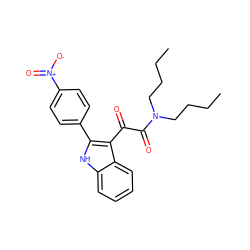 CCCCN(CCCC)C(=O)C(=O)c1c(-c2ccc([N+](=O)[O-])cc2)[nH]c2ccccc12 ZINC000040429864