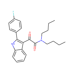 CCCCN(CCCC)C(=O)C(=O)c1c(-c2ccc(F)cc2)[nH]c2ccccc12 ZINC000013560052