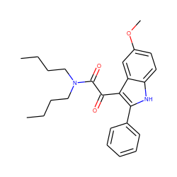 CCCCN(CCCC)C(=O)C(=O)c1c(-c2ccccc2)[nH]c2ccc(OC)cc12 ZINC000040430738