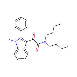 CCCCN(CCCC)C(=O)C(=O)c1c(-c2ccccc2)n(C)c2ccccc12 ZINC000066101311