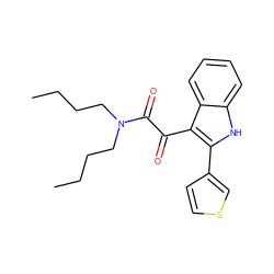 CCCCN(CCCC)C(=O)C(=O)c1c(-c2ccsc2)[nH]c2ccccc12 ZINC000473084057