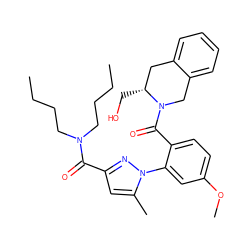 CCCCN(CCCC)C(=O)c1cc(C)n(-c2cc(OC)ccc2C(=O)N2Cc3ccccc3C[C@H]2CO)n1 ZINC000144229466