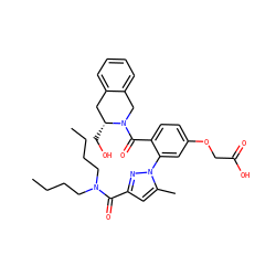 CCCCN(CCCC)C(=O)c1cc(C)n(-c2cc(OCC(=O)O)ccc2C(=O)N2Cc3ccccc3C[C@H]2CO)n1 ZINC000144509466