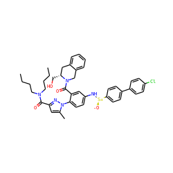 CCCCN(CCCC)C(=O)c1cc(C)n(-c2ccc(N[S@+]([O-])c3ccc(-c4ccc(Cl)cc4)cc3)cc2C(=O)N2Cc3ccccc3C[C@H]2CO)n1 ZINC001772577925