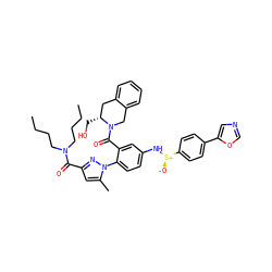 CCCCN(CCCC)C(=O)c1cc(C)n(-c2ccc(N[S@+]([O-])c3ccc(-c4cnco4)cc3)cc2C(=O)N2Cc3ccccc3C[C@H]2CO)n1 ZINC001772635249