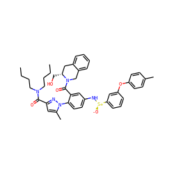 CCCCN(CCCC)C(=O)c1cc(C)n(-c2ccc(N[S@+]([O-])c3cccc(Oc4ccc(C)cc4)c3)cc2C(=O)N2Cc3ccccc3C[C@H]2CO)n1 ZINC001772600879