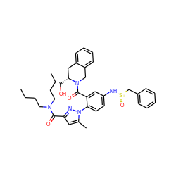 CCCCN(CCCC)C(=O)c1cc(C)n(-c2ccc(N[S@@+]([O-])Cc3ccccc3)cc2C(=O)N2Cc3ccccc3C[C@H]2CO)n1 ZINC001772620833