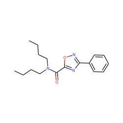 CCCCN(CCCC)C(=O)c1nc(-c2ccccc2)no1 ZINC000072116791