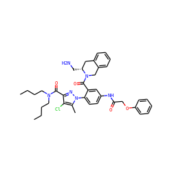 CCCCN(CCCC)C(=O)c1nn(-c2ccc(NC(=O)COc3ccccc3)cc2C(=O)N2Cc3ccccc3C[C@H]2CN)c(C)c1Cl ZINC000049898893