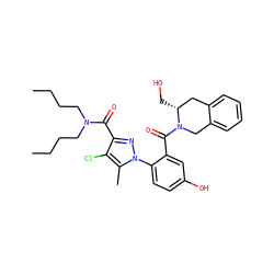 CCCCN(CCCC)C(=O)c1nn(-c2ccc(O)cc2C(=O)N2Cc3ccccc3C[C@H]2CO)c(C)c1Cl ZINC000144337023