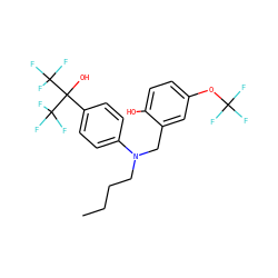 CCCCN(Cc1cc(OC(F)(F)F)ccc1O)c1ccc(C(O)(C(F)(F)F)C(F)(F)F)cc1 ZINC000049881595