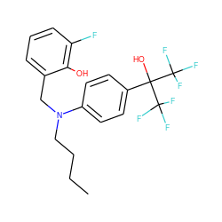 CCCCN(Cc1cccc(F)c1O)c1ccc(C(O)(C(F)(F)F)C(F)(F)F)cc1 ZINC000034946702