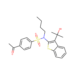 CCCCN(c1sc2ccccc2c1C(C)(C)O)S(=O)(=O)c1ccc(C(C)=O)cc1 ZINC000115228775