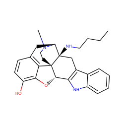 CCCCN[C@@]12Cc3c([nH]c4ccccc34)[C@@H]3Oc4c(O)ccc5c4[C@@]31CCN(C)[C@H]2C5 ZINC000101149047