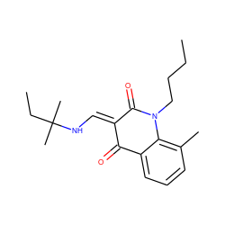 CCCCN1C(=O)/C(=C/NC(C)(C)CC)C(=O)c2cccc(C)c21 ZINC000473109165