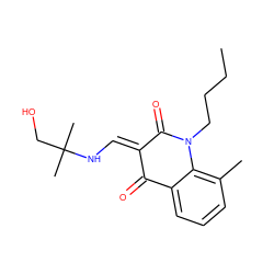 CCCCN1C(=O)/C(=C/NC(C)(C)CO)C(=O)c2cccc(C)c21 ZINC000473107096