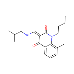 CCCCN1C(=O)/C(=C/NCC(C)C)C(=O)c2cccc(C)c21 ZINC000473110903