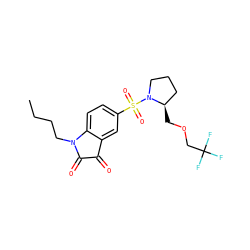 CCCCN1C(=O)C(=O)c2cc(S(=O)(=O)N3CCC[C@H]3COCC(F)(F)F)ccc21 ZINC000095601932
