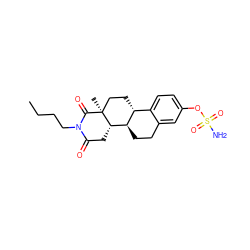 CCCCN1C(=O)C[C@H]2[C@@H]3CCc4cc(OS(N)(=O)=O)ccc4[C@H]3CC[C@]2(C)C1=O ZINC000013478323