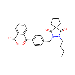 CCCCN1C(=O)C2(CCCC2)C(=O)N1Cc1ccc(C(=O)c2ccccc2C(=O)O)cc1 ZINC000013809135