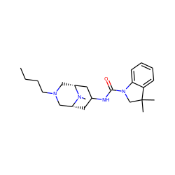 CCCCN1C[C@@H]2CC(NC(=O)N3CC(C)(C)c4ccccc43)C[C@H](C1)N2C ZINC000026469084