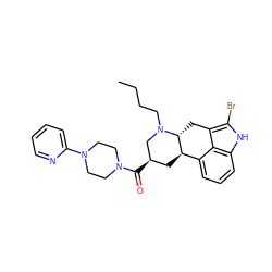 CCCCN1C[C@H](C(=O)N2CCN(c3ccccn3)CC2)C[C@@H]2c3cccc4[nH]c(Br)c(c34)C[C@H]21 ZINC000029038669