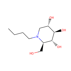 CCCCN1C[C@H](O)[C@@H](O)[C@H](O)[C@H]1CO ZINC000003794711