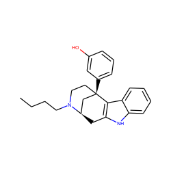 CCCCN1CC[C@@]2(c3cccc(O)c3)C[C@H]1Cc1[nH]c3ccccc3c12 ZINC000253695382