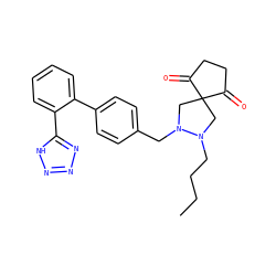CCCCN1CC2(CN1Cc1ccc(-c3ccccc3-c3nnn[nH]3)cc1)C(=O)CCC2=O ZINC000066101392