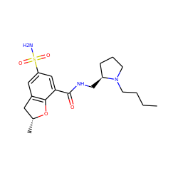 CCCCN1CCC[C@@H]1CNC(=O)c1cc(S(N)(=O)=O)cc2c1O[C@H](C)C2 ZINC000005821264
