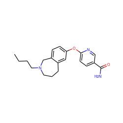 CCCCN1CCCc2cc(Oc3ccc(C(N)=O)cn3)ccc2C1 ZINC000028825029