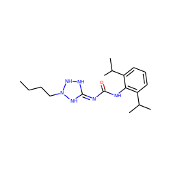 CCCCN1NN/C(=N\C(=O)Nc2c(C(C)C)cccc2C(C)C)N1 ZINC000027438645