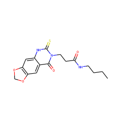 CCCCNC(=O)CCn1c(=S)[nH]c2cc3c(cc2c1=O)OCO3 ZINC000002975288