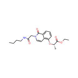 CCCCNC(=O)Cn1ccc2c(O[C@@H](C)C(=O)OCC)cccc2c1=O ZINC000029048854