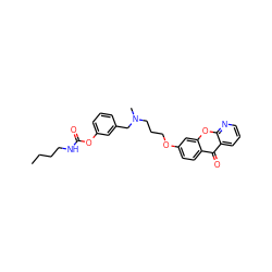 CCCCNC(=O)Oc1cccc(CN(C)CCCOc2ccc3c(=O)c4cccnc4oc3c2)c1 ZINC000013781328