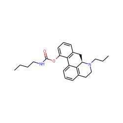 CCCCNC(=O)Oc1cccc2c1-c1cccc3c1[C@@H](C2)N(CCC)CC3 ZINC000035996696