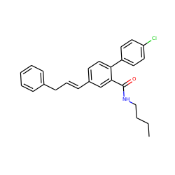 CCCCNC(=O)c1cc(/C=C/Cc2ccccc2)ccc1-c1ccc(Cl)cc1 ZINC000026974641