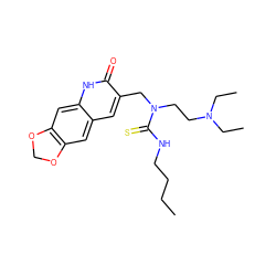 CCCCNC(=S)N(CCN(CC)CC)Cc1cc2cc3c(cc2[nH]c1=O)OCO3 ZINC000006149753