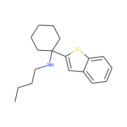 CCCCNC1(c2cc3ccccc3s2)CCCCC1 ZINC000013732119