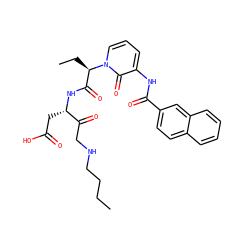 CCCCNCC(=O)[C@H](CC(=O)O)NC(=O)[C@@H](CC)n1cccc(NC(=O)c2ccc3ccccc3c2)c1=O ZINC000028022793