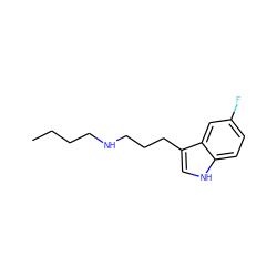 CCCCNCCCc1c[nH]c2ccc(F)cc12 ZINC000066262197