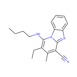 CCCCNc1c(CC)c(C)c(C#N)c2nc3ccccc3n12 ZINC000004034004