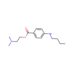 CCCCNc1ccc(C(=O)OCCN(C)C)cc1 ZINC000001530811