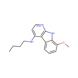 CCCCNc1ccnc2[nH]c3c(OC)cccc3c12 ZINC000040975707