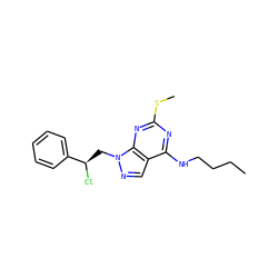 CCCCNc1nc(SC)nc2c1cnn2C[C@@H](Cl)c1ccccc1 ZINC000013589889