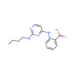 CCCCNc1nccc(Nc2ccccc2C(=O)O)n1 ZINC000014960253