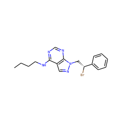 CCCCNc1ncnc2c1cnn2C[C@@H](Br)c1ccccc1 ZINC000013682940