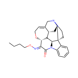 CCCCO/N=C1/C(=O)N2c3ccccc3[C@@]34CCN5CC6=CCO[C@@H]1[C@@H]([C@H]23)[C@H]6C[C@H]54 ZINC001772589459