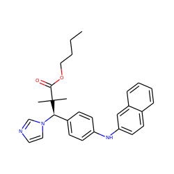 CCCCOC(=O)C(C)(C)[C@@H](c1ccc(Nc2ccc3ccccc3c2)cc1)n1ccnc1 ZINC000072118124